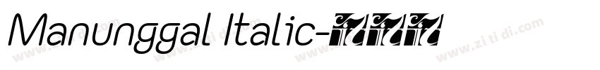 Manunggal Italic字体转换